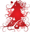Grunge christmas tree background, vector illustration Grunge christmas tree background, vector illustration