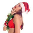 Portrait Santa Girl Portrait Santa Girl