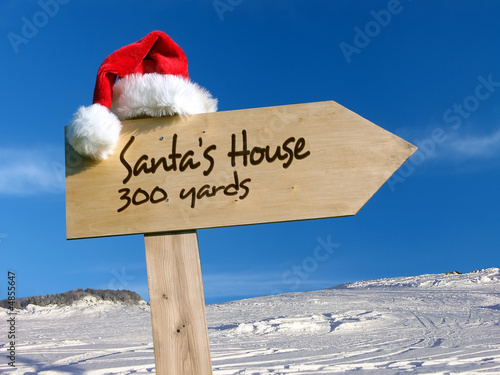 Photo: Santa's House signpost Santa's House signpost