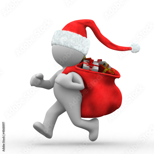 Illustration: run santa run santa