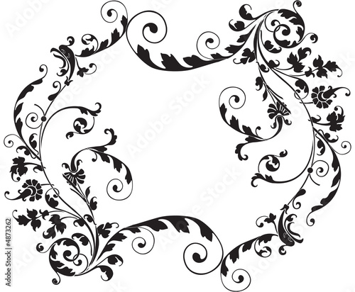 flower pattern border. flower-frame