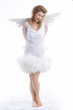 angel standing above the clouds