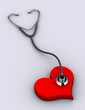 Stethoscope and heart