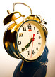 Alarm clock on jigsaw