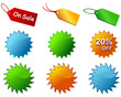 Illustration labels for promotion sale