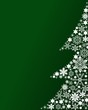 weihnachtsbaum aus schneeflocken - grün weihnachtsbaum aus schneeflocken - grün