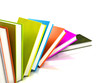 Illustration: colored books isolated on glossy white #4 colored books isolated on glossy white #4
