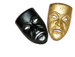 Two sad theater masks.