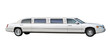 White stretched limousine for celebrities and special events White stretched limousine for celebrities and special events
