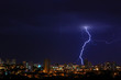 Lightning Over a City