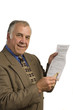 older businessman with contract