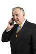 older businessman on phone