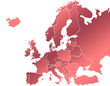 Carte Europe Dégradé Rouge Carte Europe Dégradé Rouge