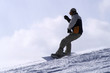 Mit dem Snowboard auf der Piste