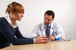  bad news -  doctor talking to patient 