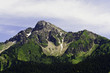 paysage de haute montagne sommet alpes en été vert neige