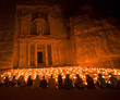 Treasury during night walk Petra Jordan Treasury during night walk Petra Jordan