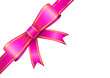 Ruban rose en coin Ruban rose en coin