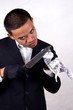 Scary man with knife