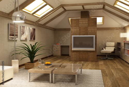 rmodern mezzanine interior 3d