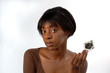 African American woman with condom