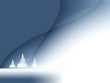 fond bleu et sapins