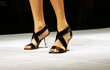 Close-up of a woman's shoes.