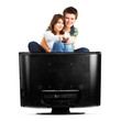 Couple watching TV