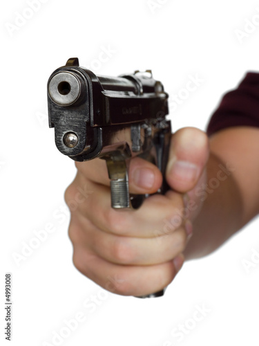 Photo: Pistol in hand Pistol in hand