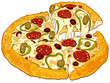 Vector. Fresh pizza