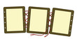 frame for three photos, laces frame for three photos, laces