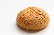 single amarettini cookie on white single amarettini cookie on white