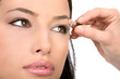 applying cosmetic with applicator
