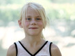 A funny blond girl