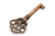 Photo: Antique key isolated on white Antique key isolated on white