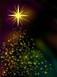 Weihnachtssterne in Weihnachtsbaumform