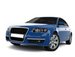 Illustration: Blue Business-Class Car Blue Business-Class Car