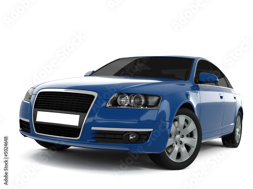 Blue Business-Class Car