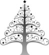 Sapin décoré noir- Illustration