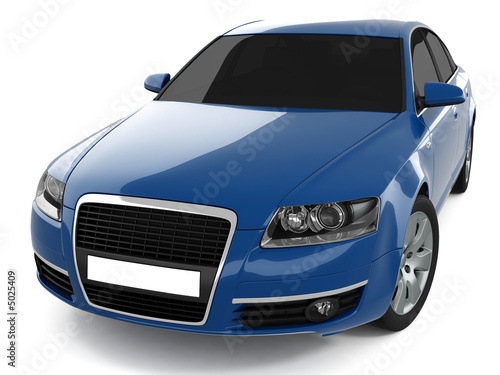 Blue Business-Class Car
