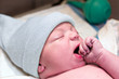 Newborn baby resting in hospital Newborn baby resting in hospital