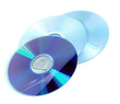 Many CD's isolated on the white background