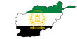 Flagge und Karte von Afghanistan