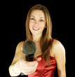 Television presenter interviewing you for your view Television presenter interviewing you for your view