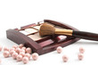 Cosmetics on the white background