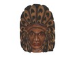 A Wooden Sculpture of a Native American.