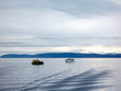 Sea landscape with ferries