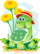 Turtle among colors
