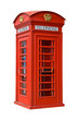 British red phone booth - isolated