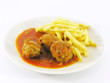 Boulette sauce tomate / frites Boulette sauce tomate / frites